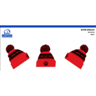Cardiff High School CHS Bobble Hat Pupil RED/BLACK OSFA